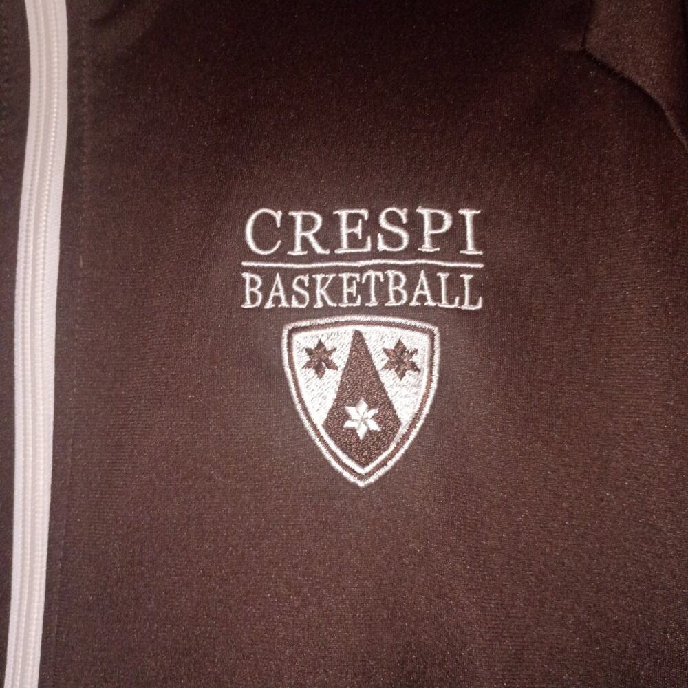 Mens Crespi basketball brown color High School  Team Jacket medium - Picture 2 of 4